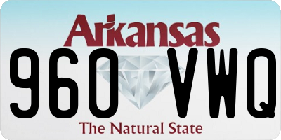 AR license plate 960VWQ