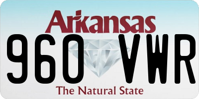 AR license plate 960VWR