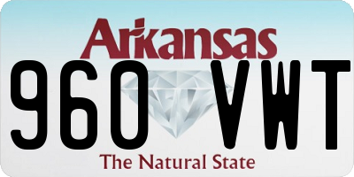 AR license plate 960VWT