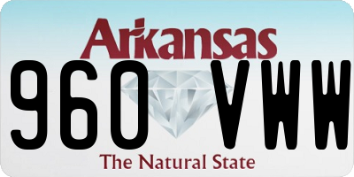 AR license plate 960VWW