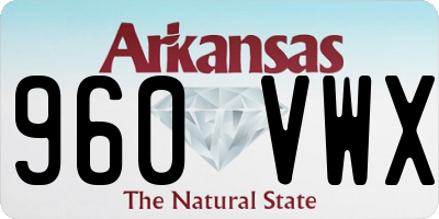 AR license plate 960VWX