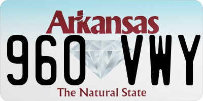 AR license plate 960VWY