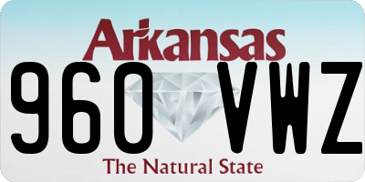 AR license plate 960VWZ