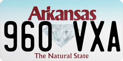 AR license plate 960VXA