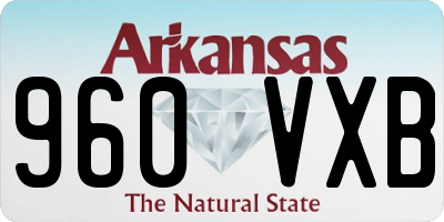 AR license plate 960VXB