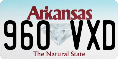AR license plate 960VXD