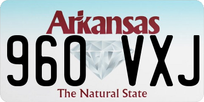 AR license plate 960VXJ