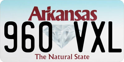 AR license plate 960VXL