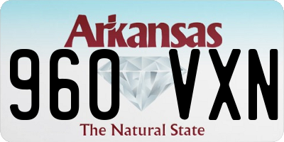 AR license plate 960VXN