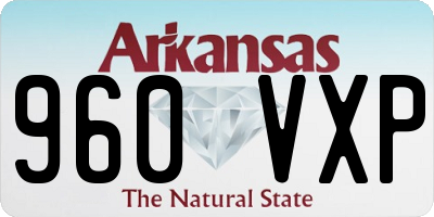 AR license plate 960VXP