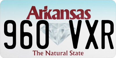 AR license plate 960VXR