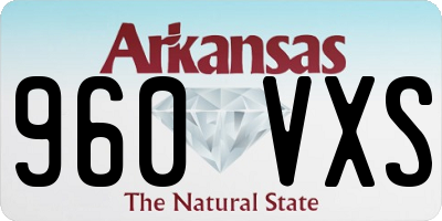 AR license plate 960VXS