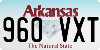 AR license plate 960VXT