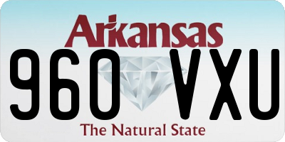 AR license plate 960VXU