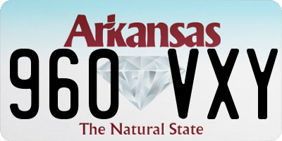 AR license plate 960VXY