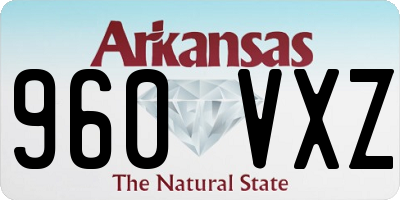 AR license plate 960VXZ