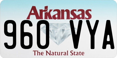 AR license plate 960VYA