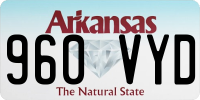 AR license plate 960VYD
