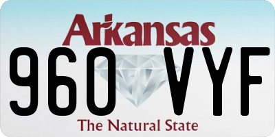 AR license plate 960VYF