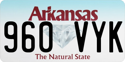 AR license plate 960VYK