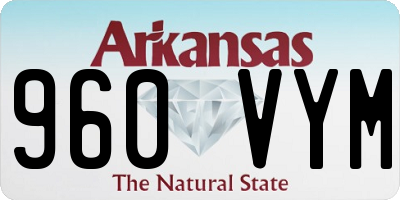 AR license plate 960VYM