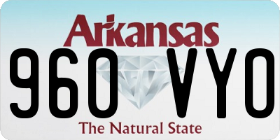 AR license plate 960VYO
