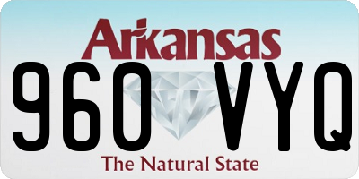 AR license plate 960VYQ