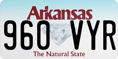 AR license plate 960VYR