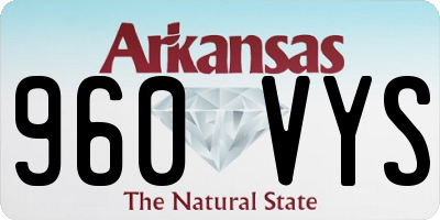 AR license plate 960VYS