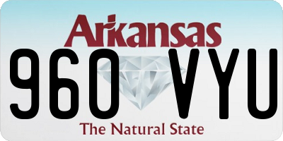 AR license plate 960VYU