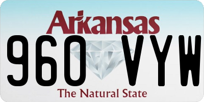 AR license plate 960VYW