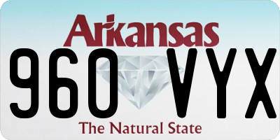 AR license plate 960VYX
