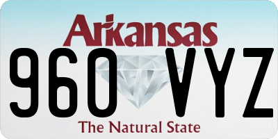 AR license plate 960VYZ