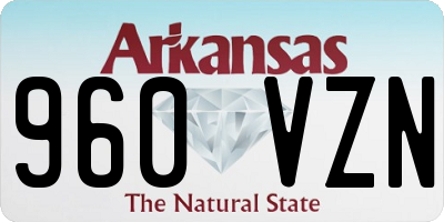 AR license plate 960VZN