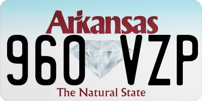 AR license plate 960VZP