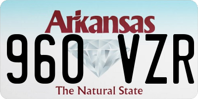 AR license plate 960VZR
