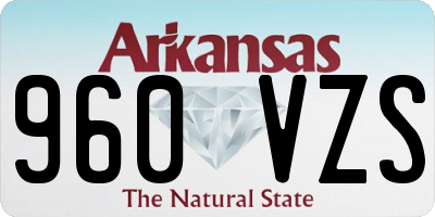 AR license plate 960VZS