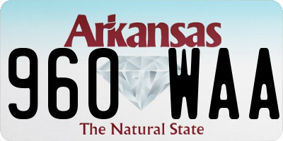 AR license plate 960WAA