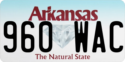 AR license plate 960WAC