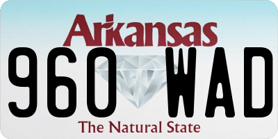 AR license plate 960WAD
