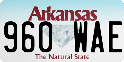 AR license plate 960WAE