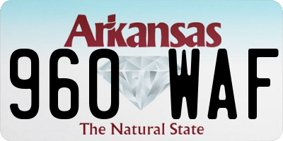 AR license plate 960WAF