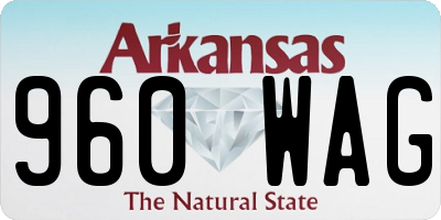 AR license plate 960WAG