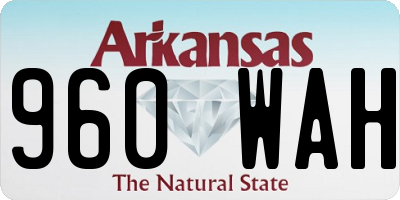 AR license plate 960WAH