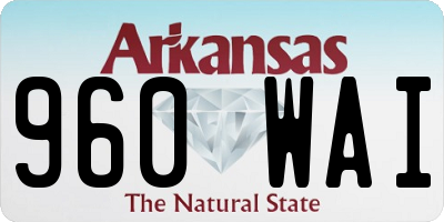 AR license plate 960WAI