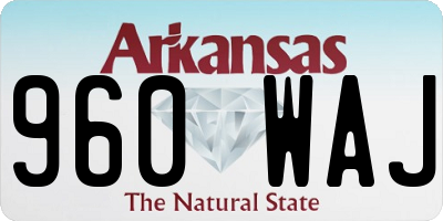 AR license plate 960WAJ