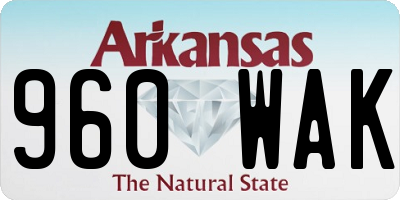 AR license plate 960WAK
