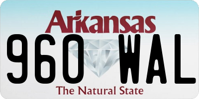 AR license plate 960WAL