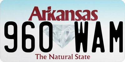 AR license plate 960WAM
