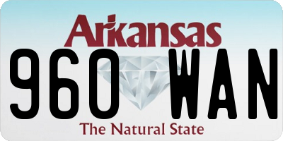 AR license plate 960WAN